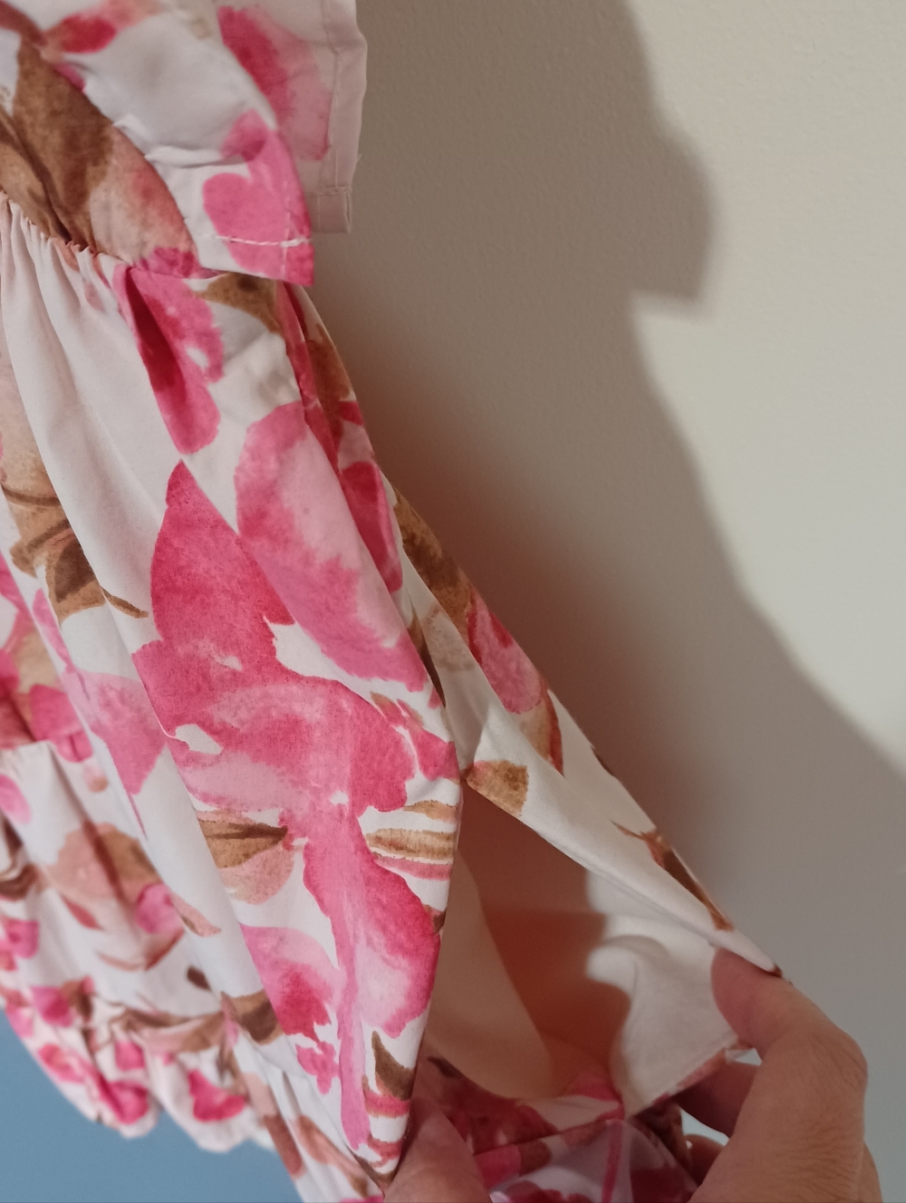 Abercrombie & Fitch Pink Floral Ruffle Mini Dress - Picture 8 of 9